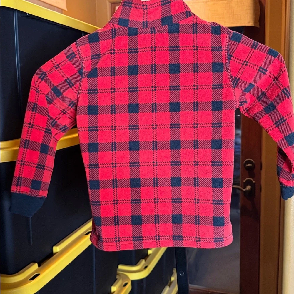 NWOT Carter’s Buffalo Plaid Sherpa-Lined Fleece Henley Pullover Size 4T